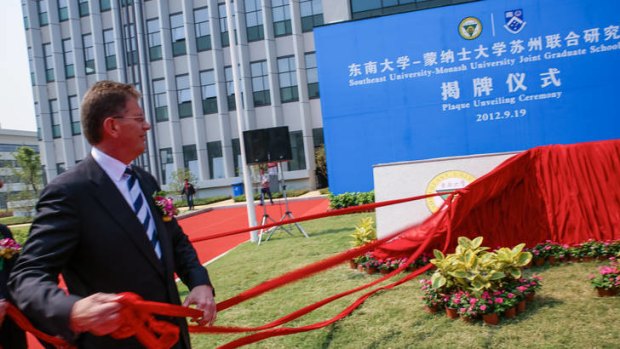 Premier Ted Baillieu at Monash University's Suzhou campus.