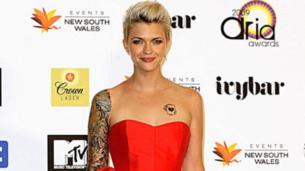 Party girl ... Ruby Rose at the 2009 ARIA Awards.
