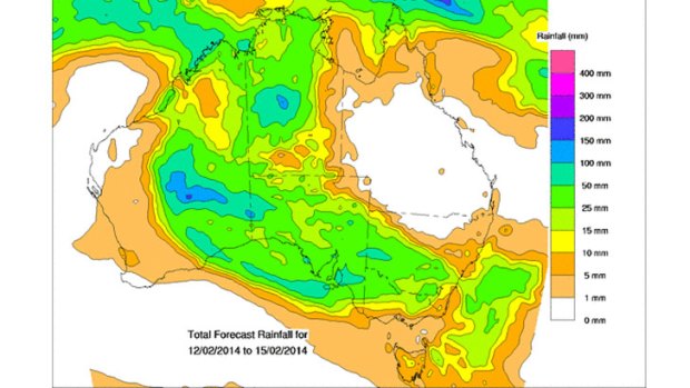 Rainfall expected February 12-15.