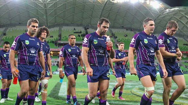 A chastened Melbourne Storm leaves the ground on Saturday after losing to Canberra.