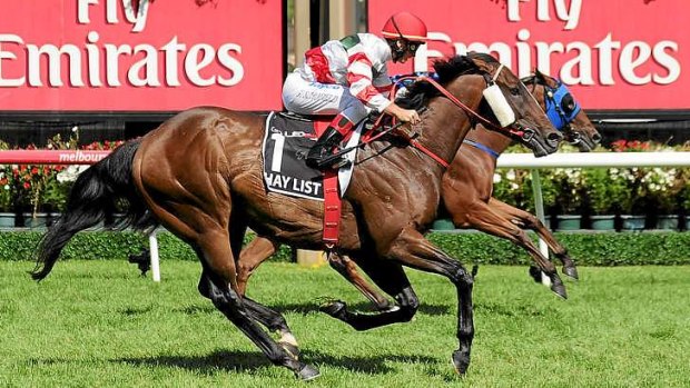 Making hay: Rising eight-year-old Hay List is showing signs of form after a string of injuries and illnesses, and another group 1 tilt is on the cards.