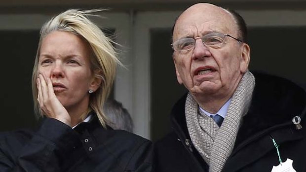 Like father, like daughter ... Rupert Murdoch, right, with Elisabeth Murdoch in March last year.