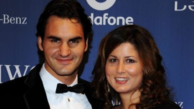 Two sets of twins: Roger and Mirka Federer.