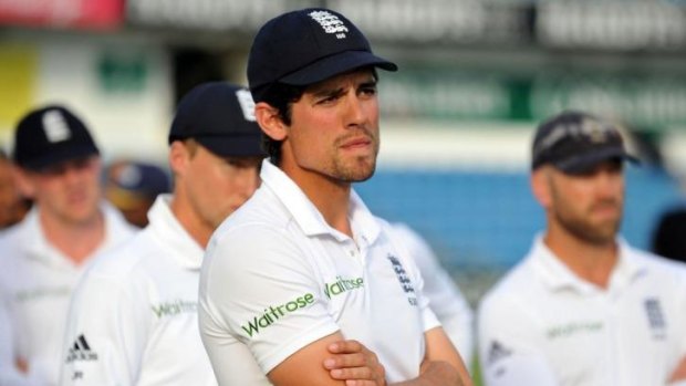 England captain Alastair Cook after his team's loss to Sri Lanka.