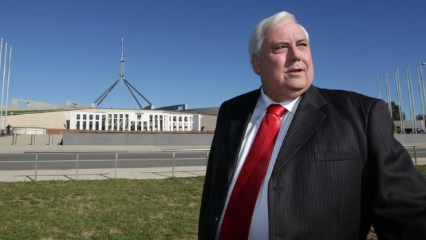 Clive Palmer awaits a decision about his political future.