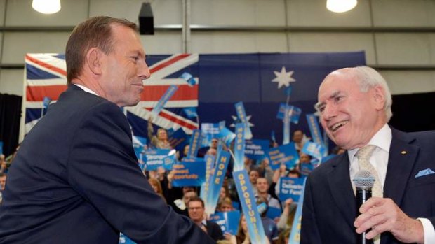 Mentor and pupil: Tony Abbott with John Howard.