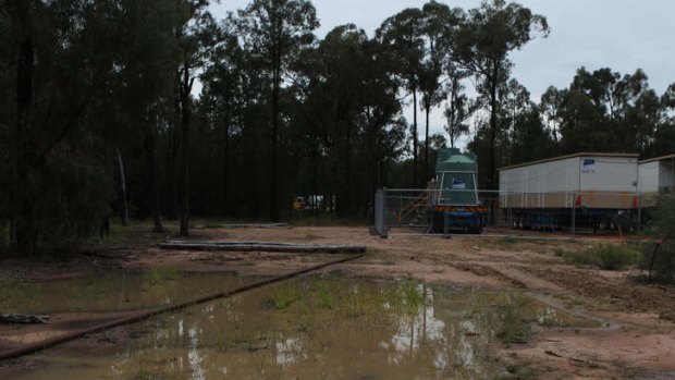 Coal seam gas wastewater operation site in the Pilliga.