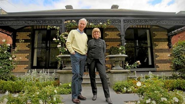 Wes & Jane Gault at the Hawthorn house they renovated and sold.
