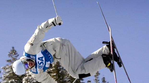 On a high ... Olympic gold medallist Dale Begg-Smith will return to the snow in August following his knee reconstruction.