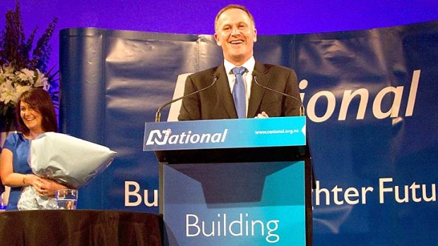 Prime Minister John Key claims victory for his National Party in the 2011 New Zealand poll.