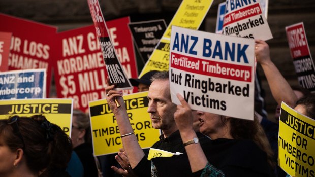 Thousands of people were caught up in the collapse of Timbercorp, the managed investment scheme spruiker whose finance arm was substantially bankrolled by ANZ.