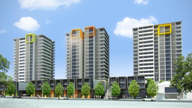 An artist's impression of the proposed Coorparoo Transport Oriented Development.