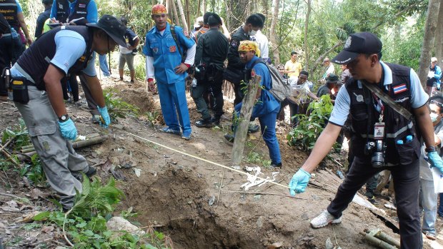 Uncovered...Thai police find the bodies of 26 victims of a suspected human trafficking operation.