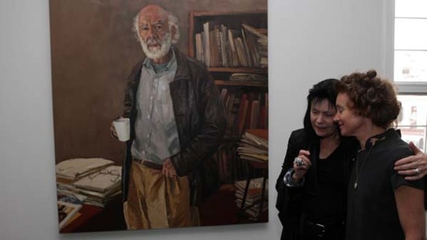 A mentor to many ... Gene Sherman and Juliet Darling with a portrait of Nick Waterlow. Dr Sherman and her husband have donated $2 million to the new gallery.