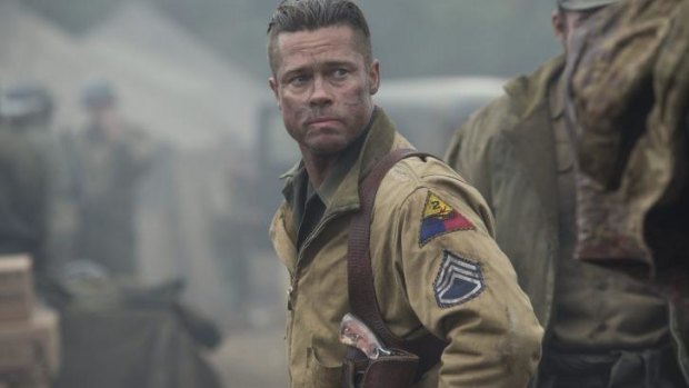 Brad Pitt in <i>Fury</i>: Pitt will return to the war genre in <i>War Machine</i>. 