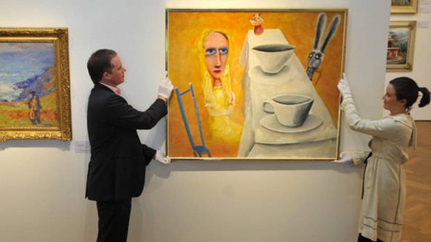 Charles Blackman's Mad Hatter's Tea Party at Sotheby's in Armadale.