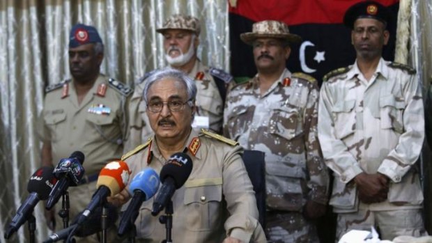 General Khalifa Haftar said Libya's government and parliament have lost legitimacy.
