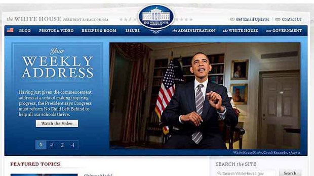 US President Barack Obama's official website.