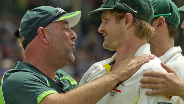 The Boof effect: Shane Watson was just one of many Australian players who paid tribute to Lehmann, saying it was the most special tchanging room he'd ever been involved in.