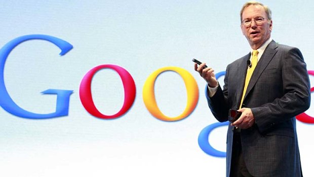 "Defining fight" ... Google executive chairman Eric Schmidt.