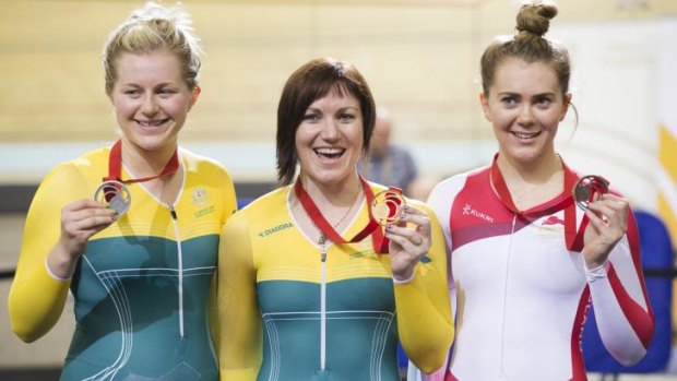Anna Meares, middle, got Australia's Commonwealth Games campaign off to a golden start in Glasgow... But who back home was watching?