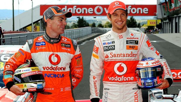 Jenson Button and Craig Lowndes