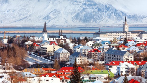 Cityscape Reykjavik, Iceland.