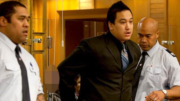 SENTENCING: Trent Hapuku in court to learn his fate for killing five-month-old Mikara Reti.