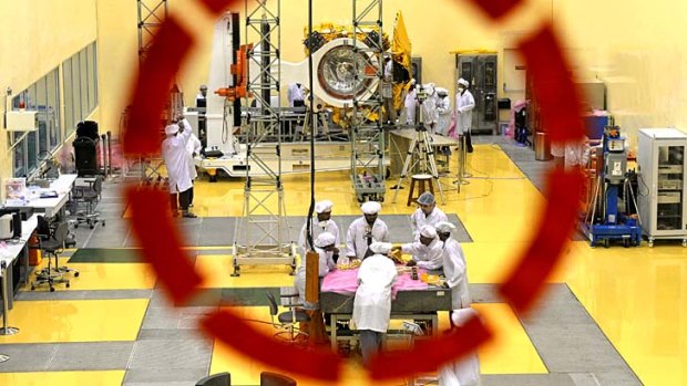 Ambitious and risky space mission: Scientists and engineers at the Indian Space Research Organisation's (ISRO) satellite centre in Bangalore are sending a probe to Mars which was conceived in just 15 months on a tiny budget.