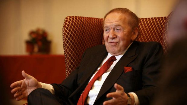Sheldon Adelson is backing himself in Japan's casino wars.