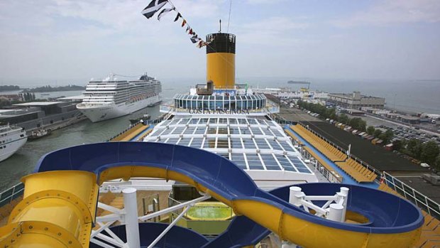 The deck of new Costa Fascinosa ship.