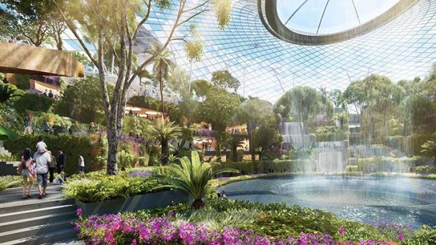 A key feature of the project is a large scale, lush indoor garden with a breathtaking central waterfall.