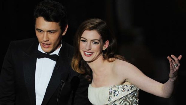 Lacking chemistry . . . James Franco and Anne Hathaway.