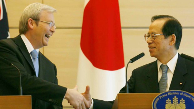 Kevin Rudd has "agreed to disagree" with Tokyo on the issue.