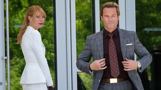 Gwyneth Paltrow and Guy Pearce in a scene from Iron Man 3
