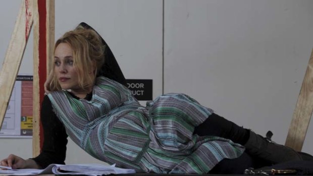 Actor Susie Porter in rehearsal as Olive.
