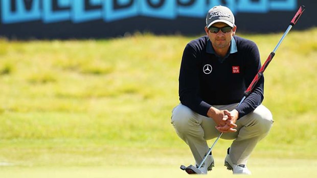 Adam Scott has birdied the first, second and third holes in his opening two rounds.