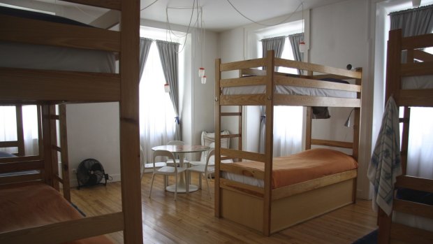 Roomy: One of the spacious, eight-bed dorm rooms.