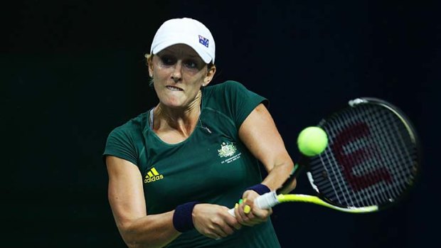 Golden Australian . . . Rodionova wins at the New Delhi games.