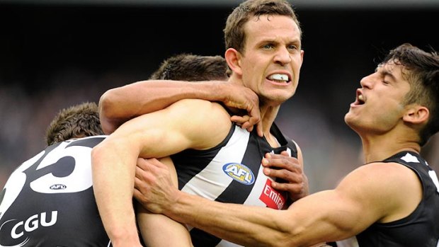 Centre of attention: Luke Ball has become a totally new footballer at Collingwood.