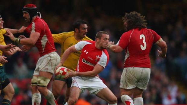 Richie Rees in action during the Test match between Wales and the Wallabies in November.