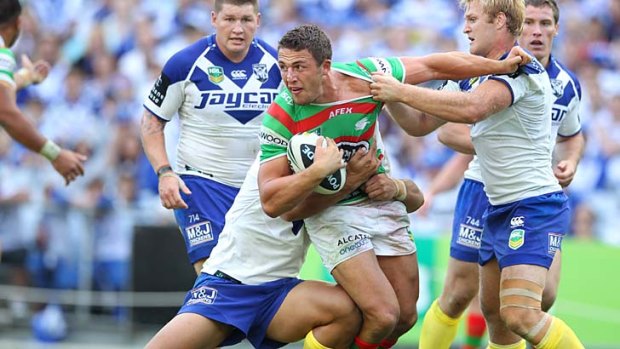 Prime British beef: Souths giant Sam Burgess continues a long list of English forwards who have made their mark on the Australian competition.