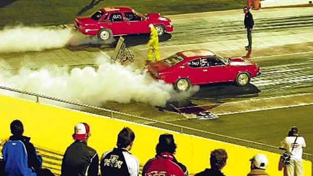 The heat is on... racing at the Western Sydney International Dragway at Eastern Creek.