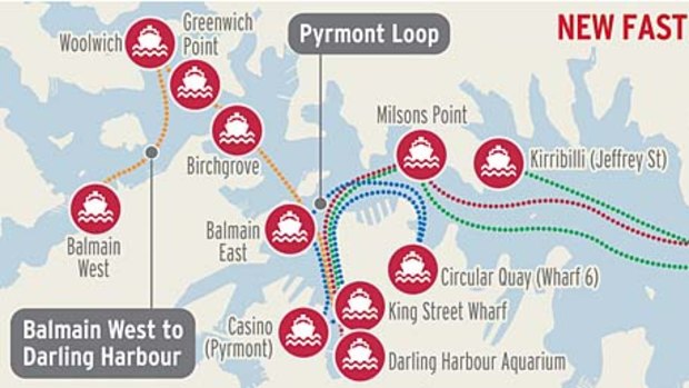 All aboard ... Sydney's new ferry routes.