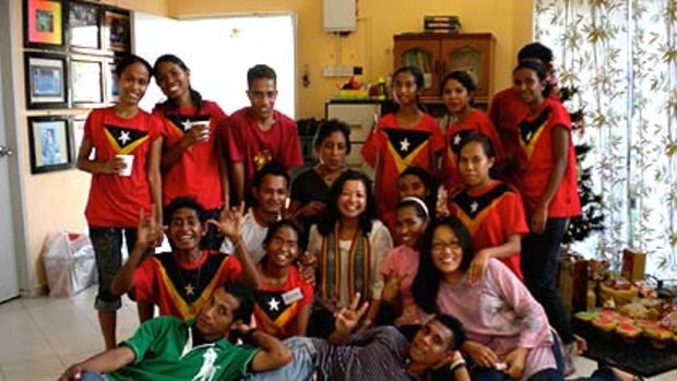 A photo of the Timorese youths at Christmas in Malaysia. Timorese officials say it is now safe for them to return to Dili.