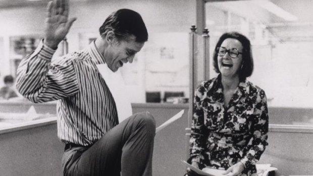 Ben Bradlee: Bradlee celebrates the Supreme Court decision to allow publication of the Pentagon Papers with Katherine Graham in 1971.