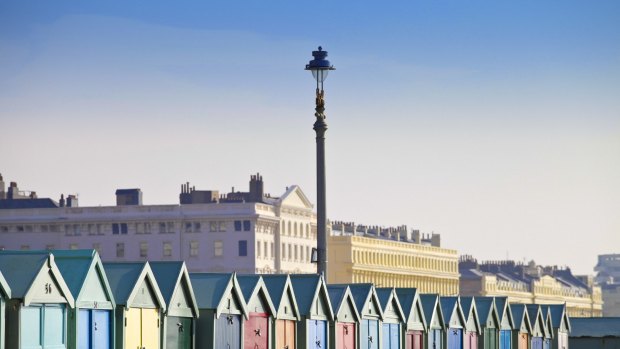 Beach huts at Hove which can change hands for more than $30,000.