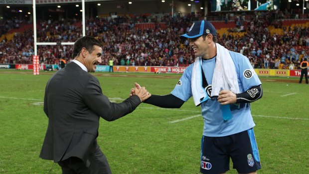 Old boys: Brad Fittler is looking to bring Andrew Johns into the NSW fold, along with Greg Alexander and Danny Buderus.