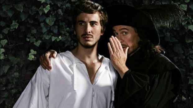 Corr with Richard Roxburgh in a promotional picture for Cyrano de Bergerac.
