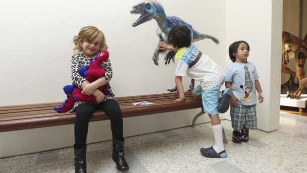 Kaja Rajic, five, at the Australian Museum.